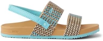 REEF Girls ToddlerLittle Kids Cushion Vista Sandal Blue Raffia