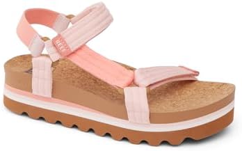 REEF Women's Cushion Rem Hi Platform Sandals Coral Duo