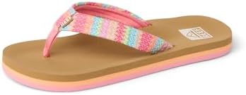 REEF Girls Kids Ahi Beach Flip Flop, Soft Cushion Footbed, Water Friendly Baja Pink