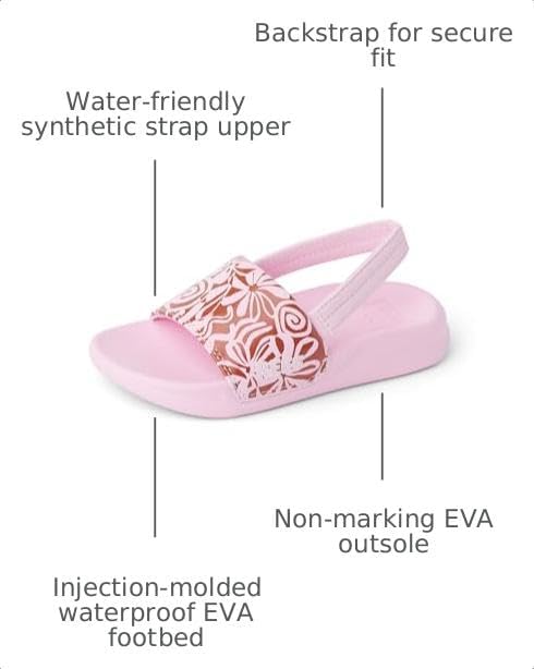 REEF Girls ToddlerLittle Kids One Slide Sandal Pink Modern Floral