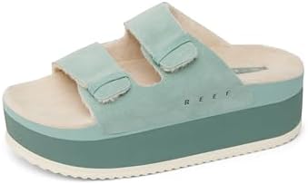 REEF Women's Ojai Ciara Platform Slides Frosty