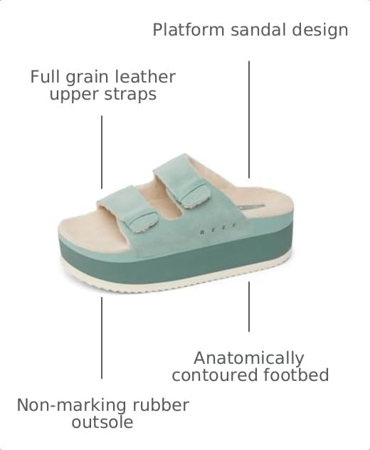 REEF Women's Ojai Ciara Platform Slides Frosty