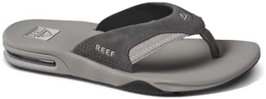 REEF Mens Sandals, Fanning Grey Suede