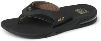 REEF Mens Sandals, Fanning BlackBrown