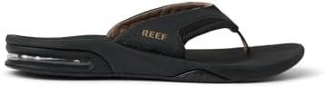 REEF Mens Sandals, Fanning BlackBrown