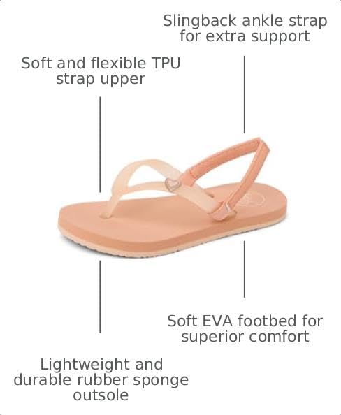 REEF Girls' ToddlerLittle Kid Charming Canyon Sunset