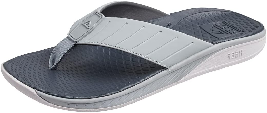REEF Men's Deckhand Water Friendly Flip Flops Grey