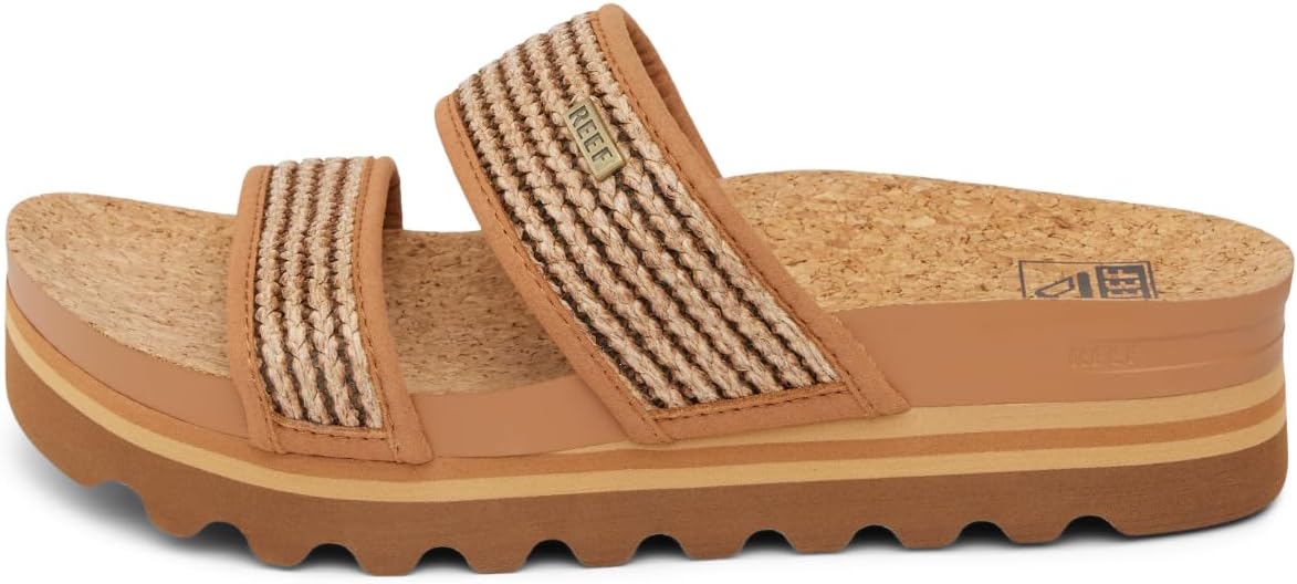 REEF Women's Sandals, Cushion Vista Hi Chocolate Raffia