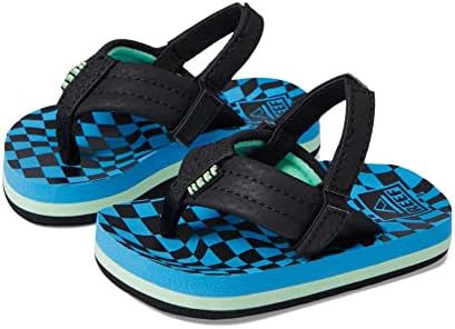 REEF Boys ToddlerLittle Kid Ahi Beach Flip Flop, Soft Cushion Footbed, Water Friendly Swell Checkers