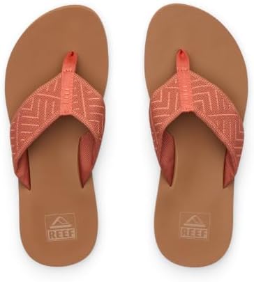 REEF Women's Sandals Spring Woven Flip Flops Burnt Orange