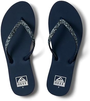 REEF Women's Sandals Stargazer, Glitter Flip Flops for Women With Soft Cushion Footbed Mermaid