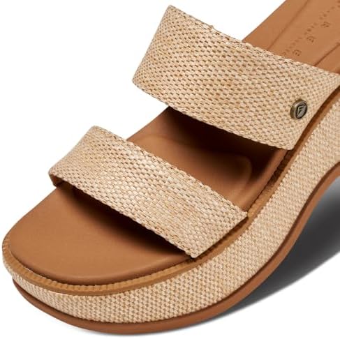 REEF Women's Lofty Lux Hi Slides Tan Raffia