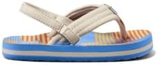 REEF Boys ToddlerLittle Kid Ahi Beach Flip Flop, Soft Cushion Footbed, Water Friendly Vintage Circle Stripe