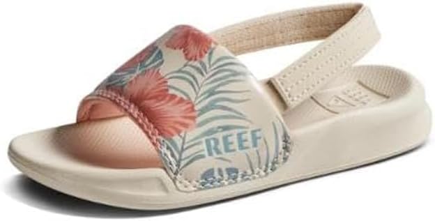 REEF Girls ToddlerLittle Kids One Slide Sandal Vintage Hawaiian