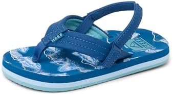 REEF Boys ToddlerLittle Kid Ahi Beach Flip Flop, Soft Cushion Footbed, Water Friendly Royal Sharks