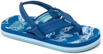 REEF Boys ToddlerLittle Kid Ahi Beach Flip Flop, Soft Cushion Footbed, Water Friendly Royal Sharks