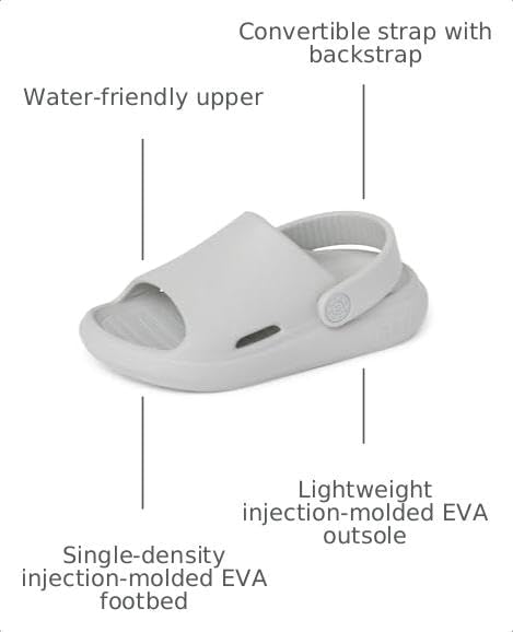 REEF Boys ToddlerLittle Kid Rio Slide Light Grey