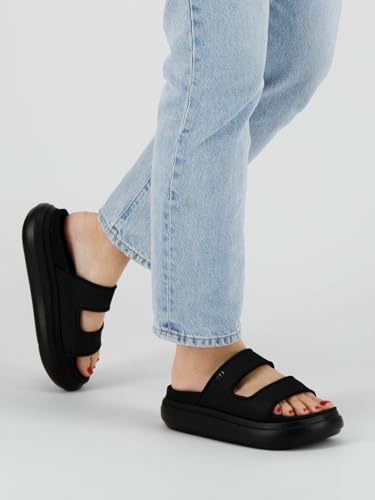 REEF Cushion Bondi 2 Bar Women's Slide Sandal, Lightweight and Supportive Footbed, Water Friendly BlackBlack
