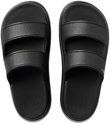 REEF Cushion Bondi 2 Bar Women's Slide Sandal, Lightweight and Supportive Footbed, Water Friendly BlackBlack
