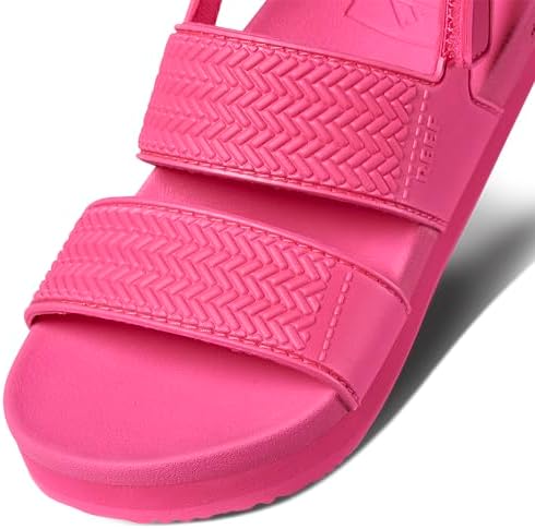 REEF Girls ToddlerLittle Kid Water Vista Platform Sandal, Water Friendly, Adjustable Strap Hot Pink