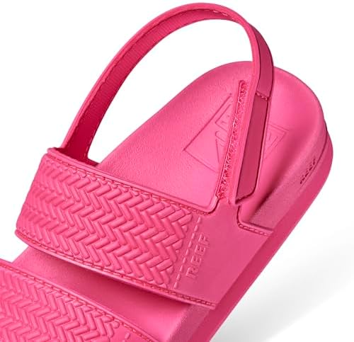 REEF Girls ToddlerLittle Kid Water Vista Platform Sandal, Water Friendly, Adjustable Strap Hot Pink