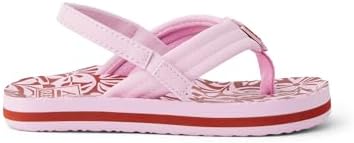 REEF Girls ToddlerLittle Kid Ahi Beach Flip Flop, Soft Cushion Footbed, Water Friendly initial