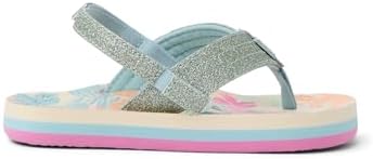 REEF Girls ToddlerLittle Kid Ahi Beach Flip Flop, Soft Cushion Footbed, Water Friendly Tropical Floral