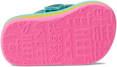 REEF Girls ToddlerLittle Kid Ahi Beach Flip Flop, Soft Cushion Footbed, Water Friendly Love Rainbow