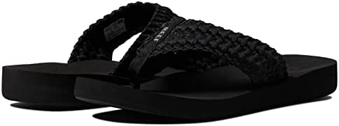 REEF Women's Sandals Spring Woven Flip Flops Black