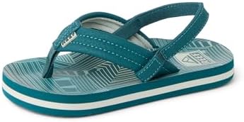 REEF Boys ToddlerLittle Kid Ahi Beach Flip Flop, Soft Cushion Footbed, Water Friendly Sage Stripe