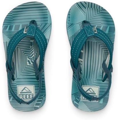 REEF Boys ToddlerLittle Kid Ahi Beach Flip Flop, Soft Cushion Footbed, Water Friendly Sage Stripe