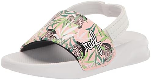 REEF Girls ToddlerLittle Kids One Slide Sandal Zebra