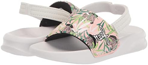 REEF Girls ToddlerLittle Kids One Slide Sandal Zebra