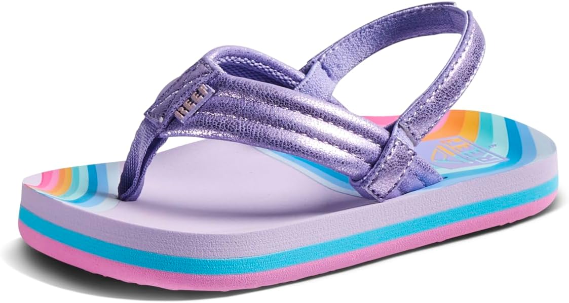 REEF Girls ToddlerLittle Kid Ahi Beach Flip Flop, Soft Cushion Footbed, Water Friendly Candyland