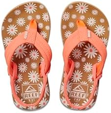 REEF Girls ToddlerLittle Kid Ahi Beach Flip Flop, Soft Cushion Footbed, Water Friendly Daisy