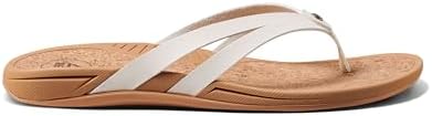REEF Pacific Joy Women's Flip Flop, Vegan Leather Strap and Soft Cushion Footbed Whisper White