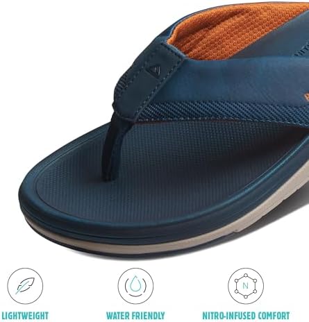 Reef Men's Cushion Norte Flip Flop Sandal Deep DepthsSienna