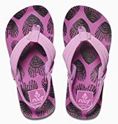 REEF Girls ToddlerLittle Kid Ahi Beach Flip Flop, Soft Cushion Footbed, Water Friendly Heart Shells