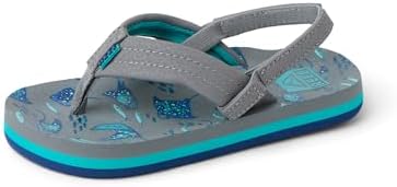 REEF Boys ToddlerLittle Kid Ahi Beach Flip Flop, Soft Cushion Footbed, Water Friendly Grey Stingray