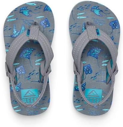 REEF Boys ToddlerLittle Kid Ahi Beach Flip Flop, Soft Cushion Footbed, Water Friendly Grey Stingray