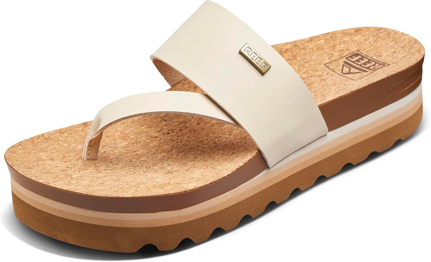 REEF Women's Cushion Sol Hi Platform Sandals VintageTan