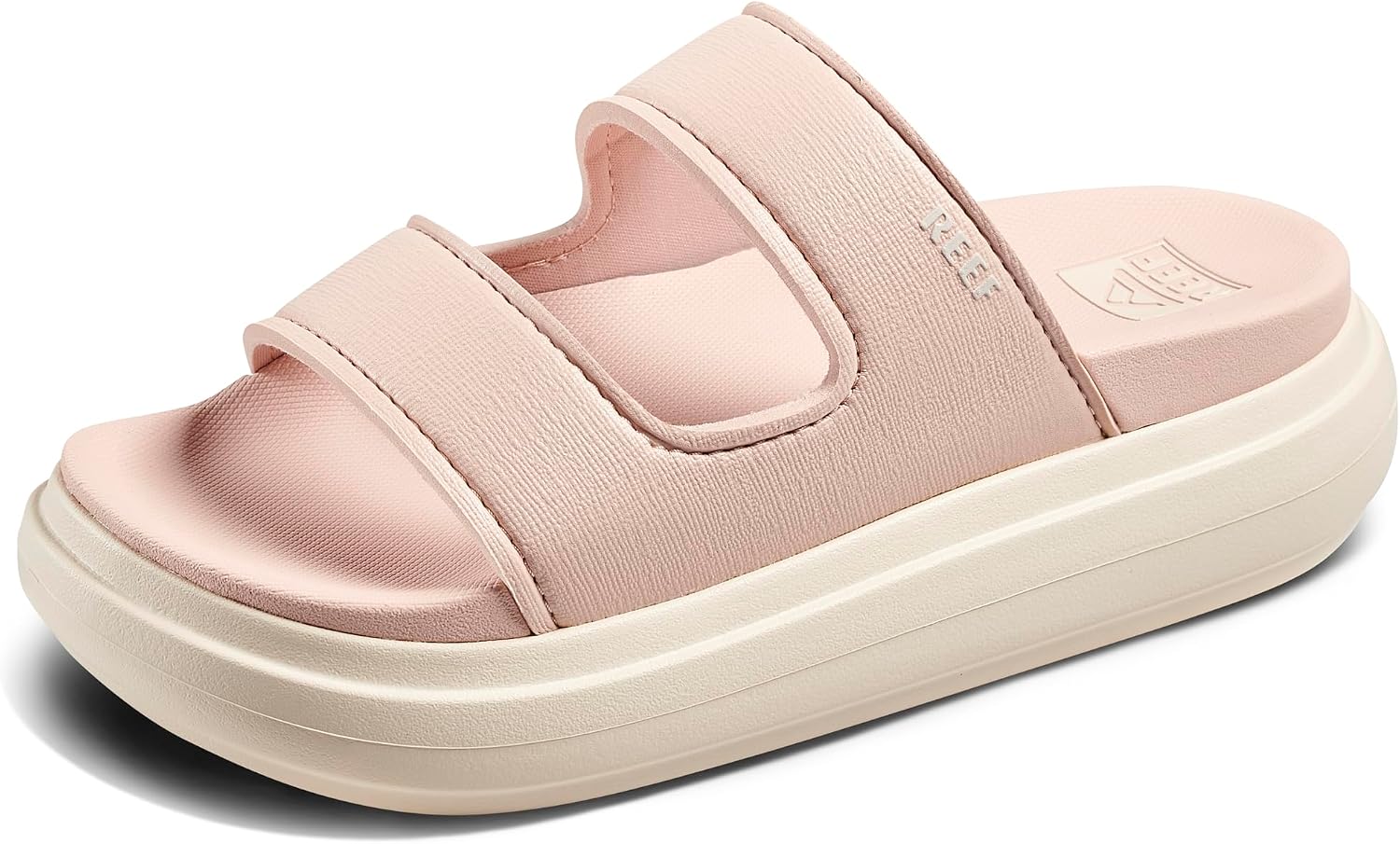 REEF Cushion Bondi 2 Bar Women's Slide Sandal, Lightweight and Supportive Footbed, Water Friendly Cameo Rose