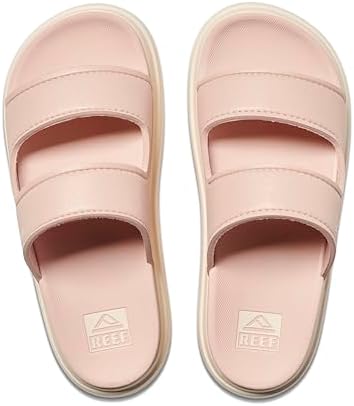 REEF Cushion Bondi 2 Bar Women's Slide Sandal, Lightweight and Supportive Footbed, Water Friendly Cameo Rose