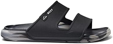 REEF Men's Oasis Double Up Waterproof Slides BlackTaupe Marble
