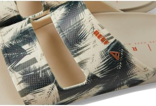 REEF Men's Oasis Double Up Waterproof Slides Birch Palm