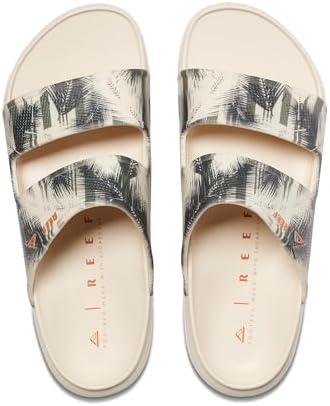 REEF Men's Oasis Double Up Waterproof Slides Birch Palm