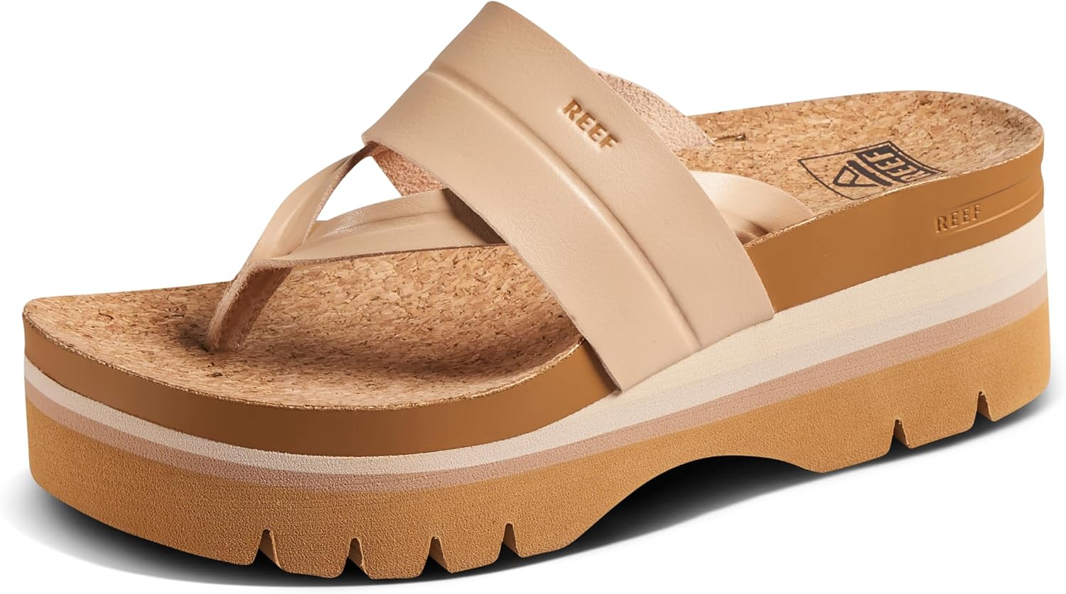 REEF Women's Vista Higher Savanah Platform Sandals Seashell