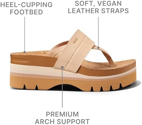 REEF Women's Vista Higher Savanah Platform Sandals Seashell