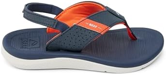 Reef Kids Santa Ana (Little Kid) - delete Navy-white-orange