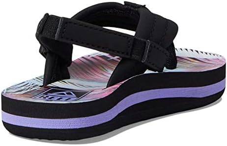 REEF Girls ToddlerLittle Kid Ahi Beach Flip Flop, Soft Cushion Footbed, Water Friendly Palm Fronds